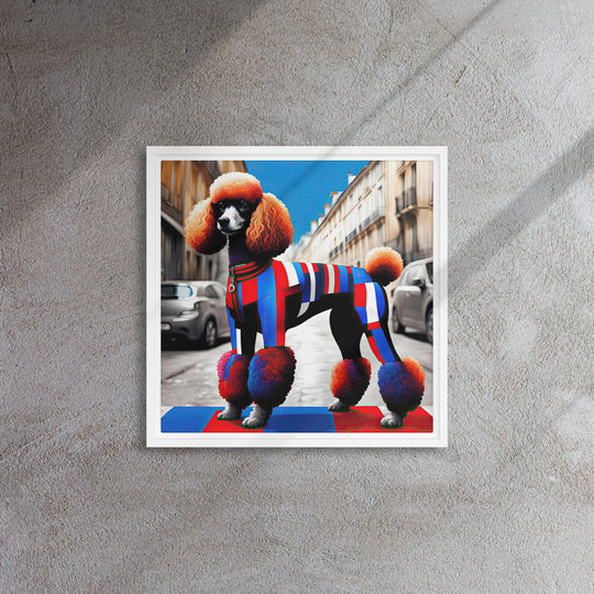 Poodle- Framed canvas v2