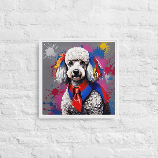 Poodle- Framed canvas v5