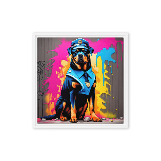 Rottweiler- Framed canvas