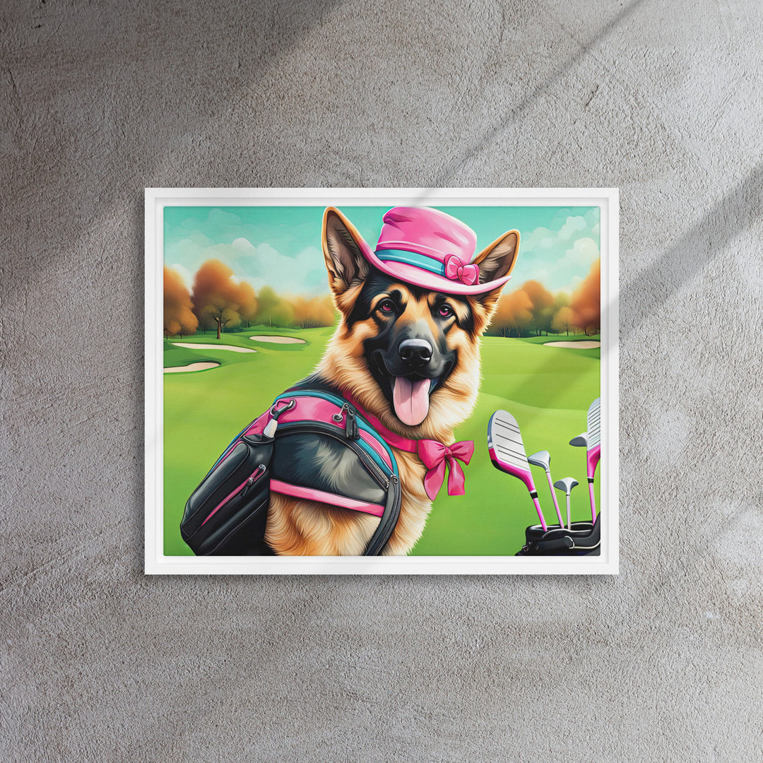 German Shepherd- Framed canvas v2