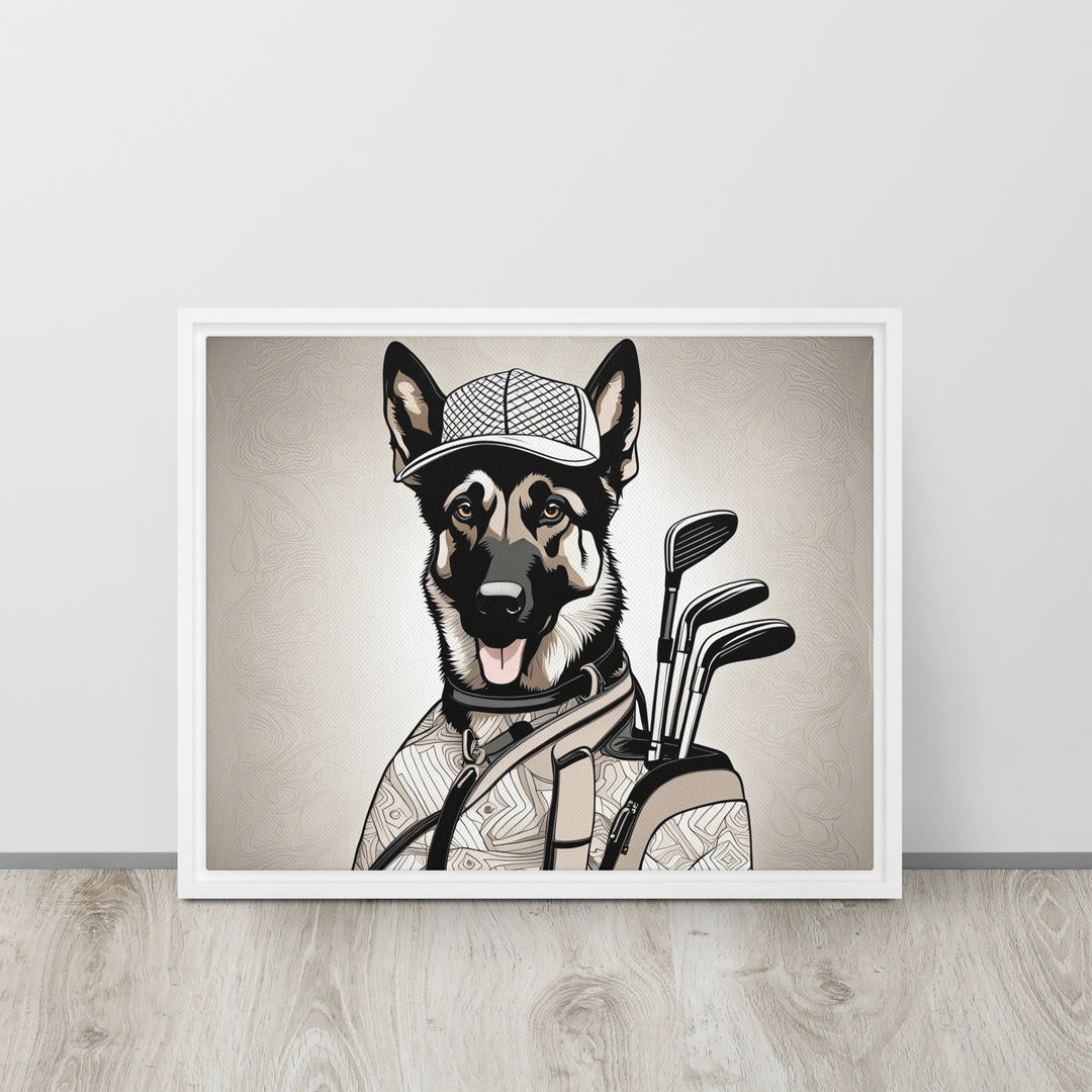 German Shepherd- Framed canvas v4