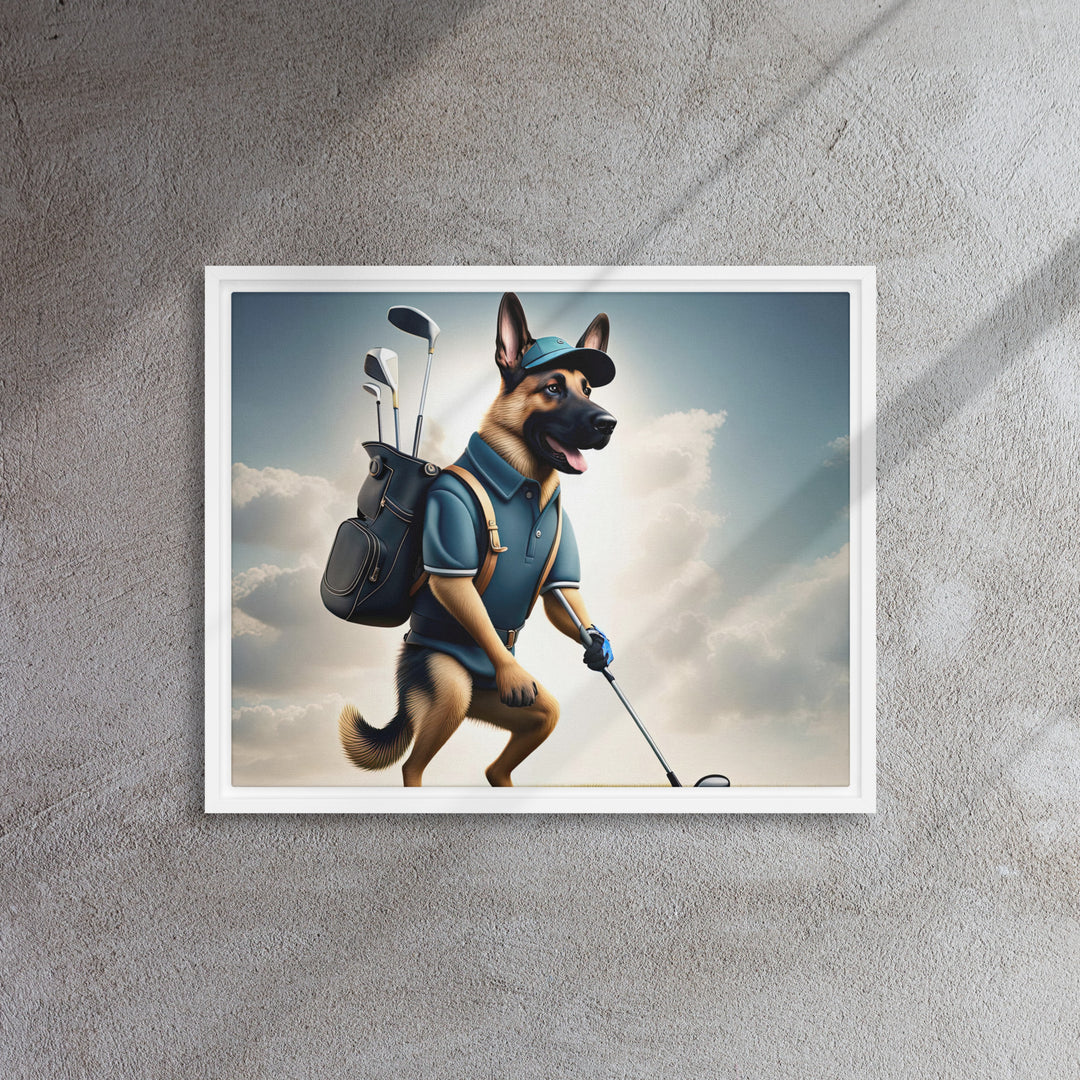 German Shepherd- Framed canvas v5