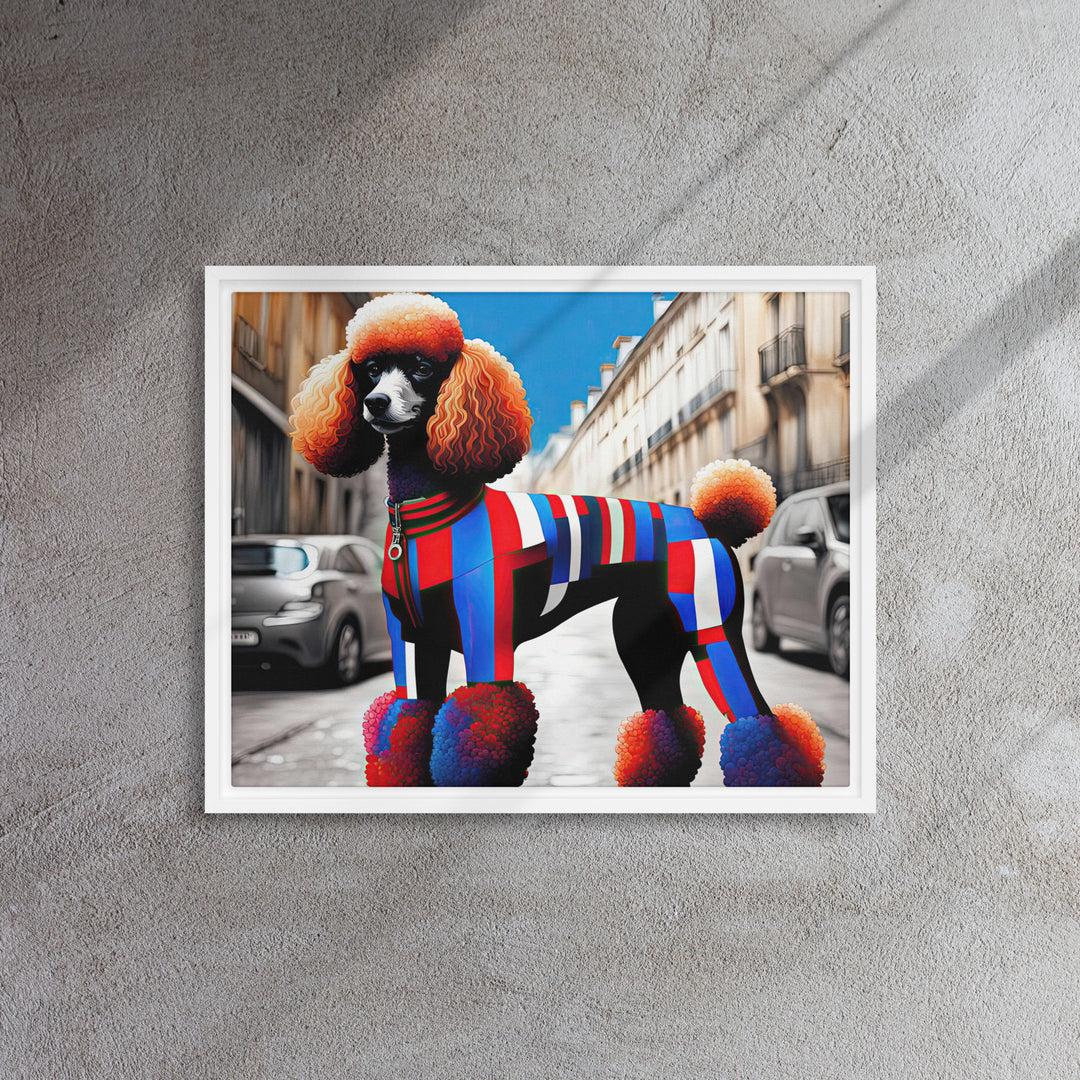 Poodle- Framed canvas v2