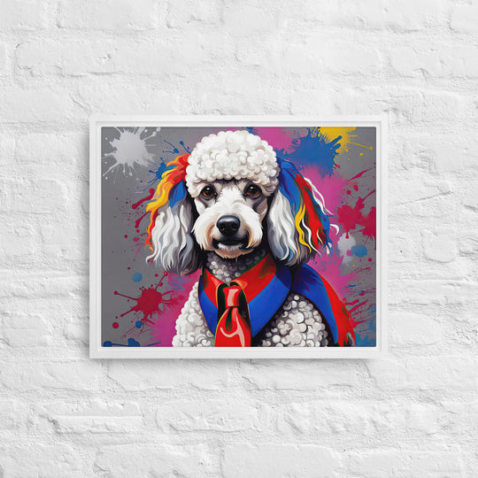 Poodle- Framed canvas v5