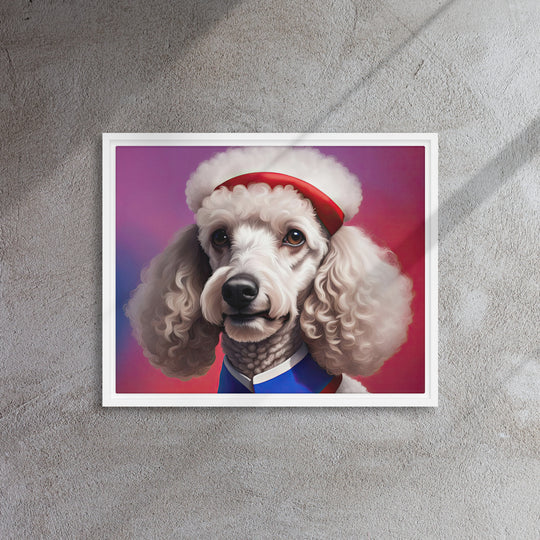 Poodle- Framed canvas