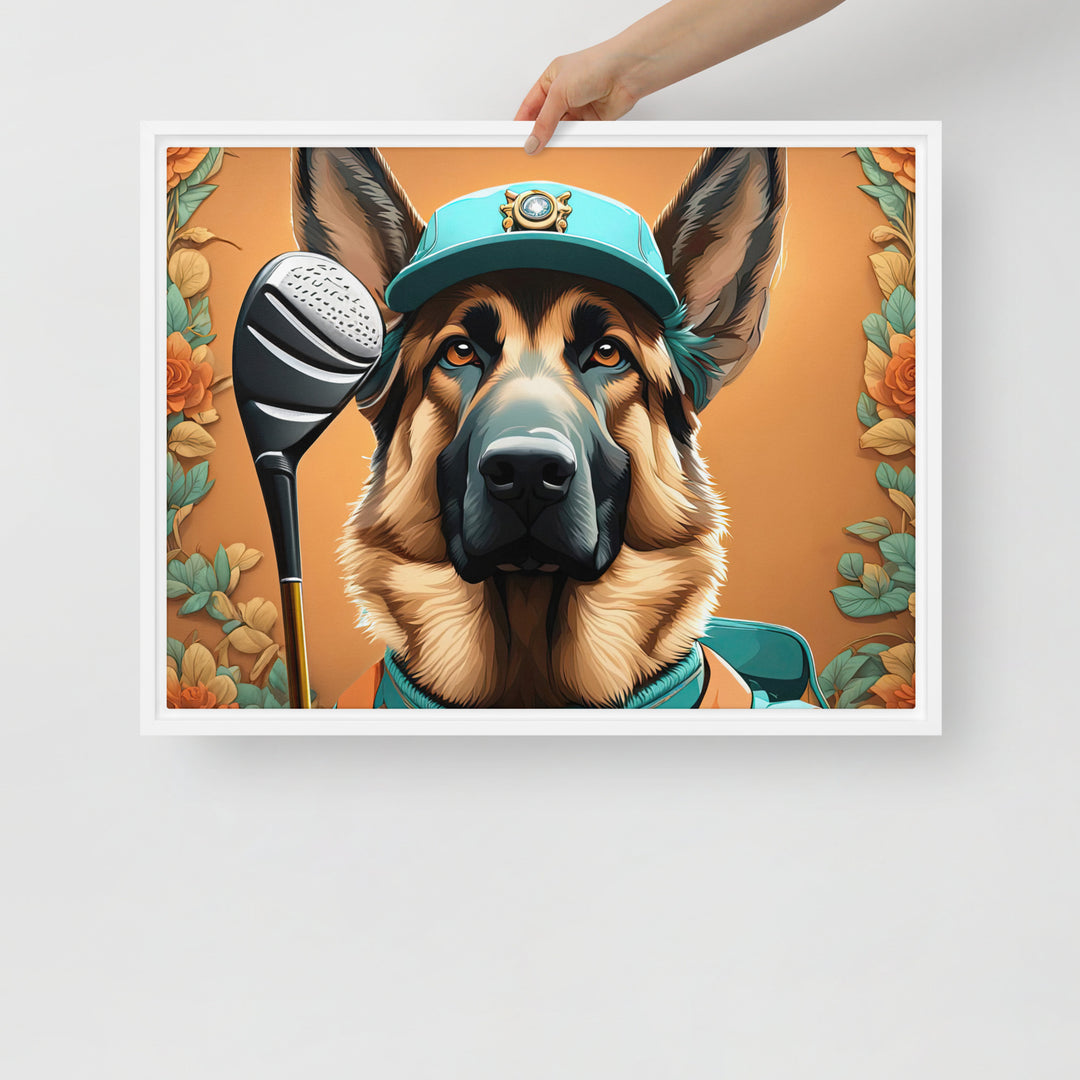 German Shepherd- Framed canvas