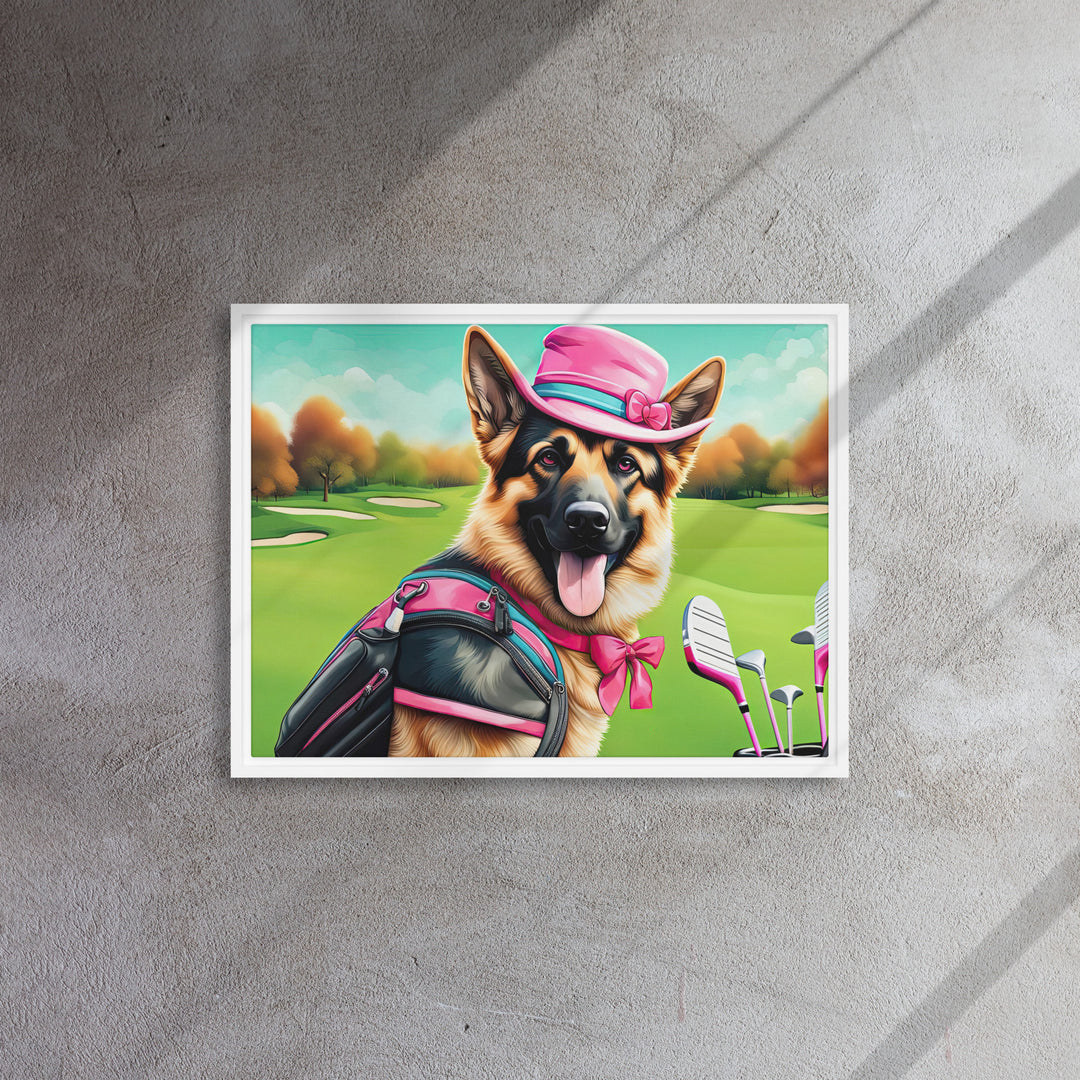 German Shepherd- Framed canvas v2