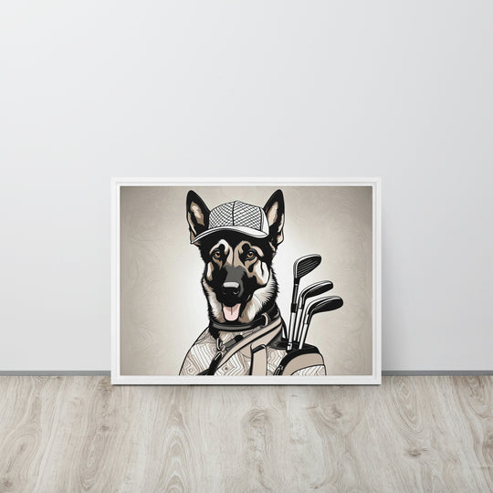 German Shepherd- Framed canvas v4