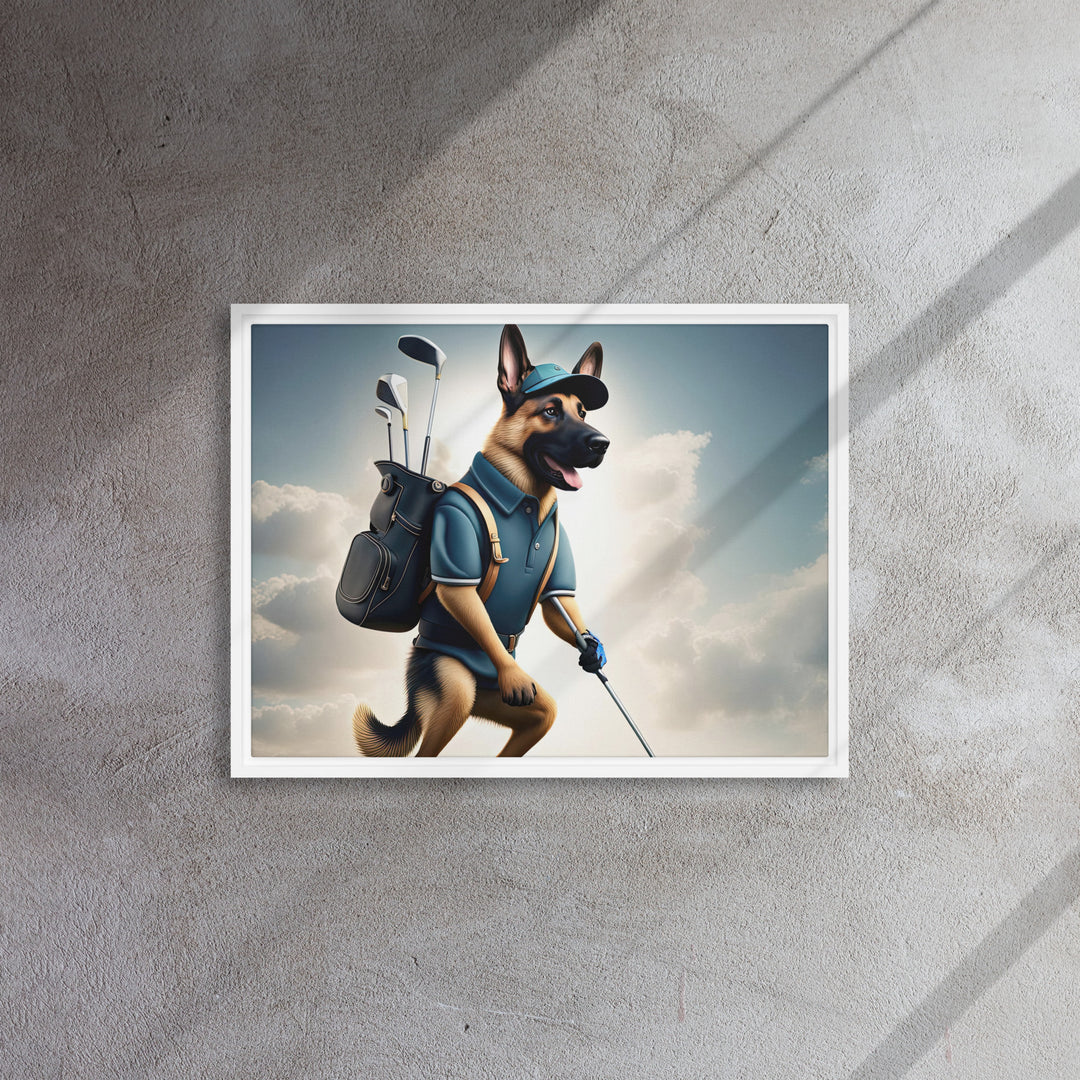 German Shepherd- Framed canvas v5