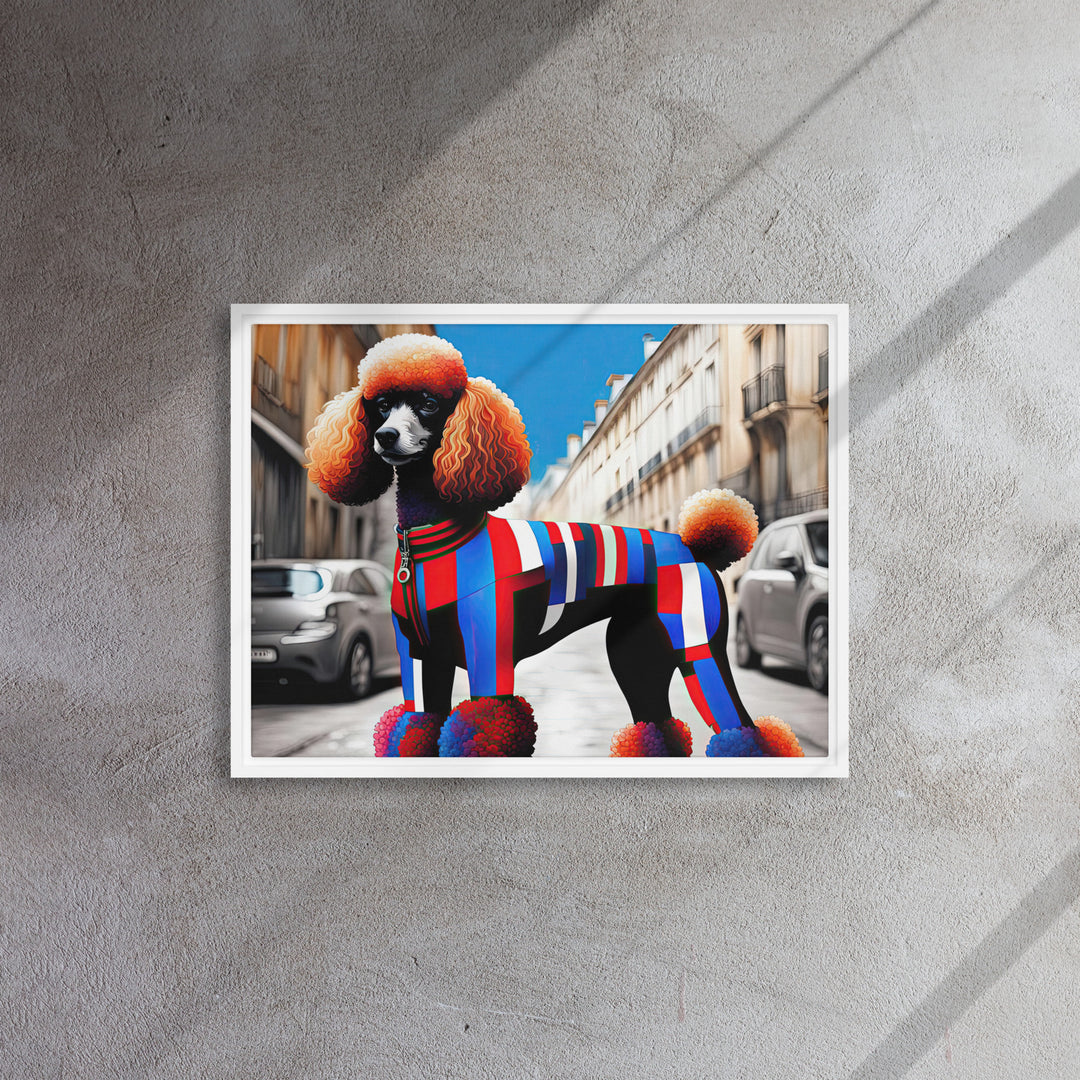 Poodle- Framed canvas v2