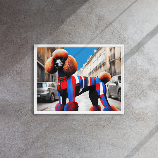 Poodle- Framed canvas v2
