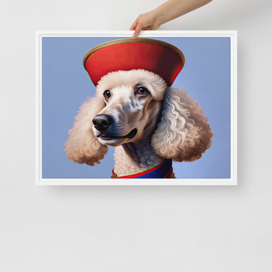 Poodle- Framed canvas v4