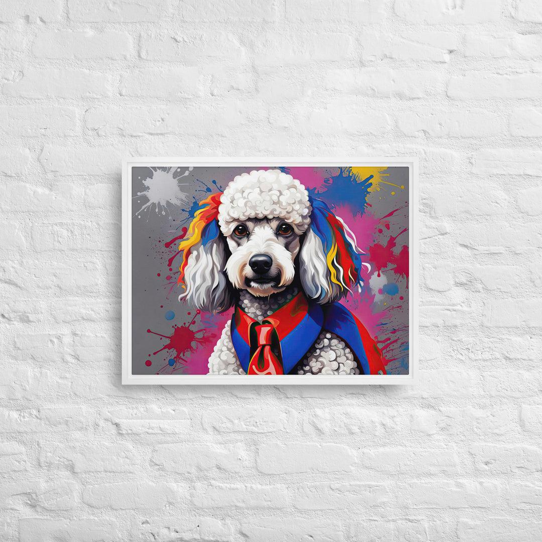 Poodle- Framed canvas v5