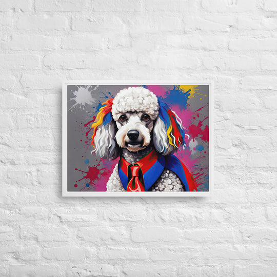 Poodle- Framed canvas v5