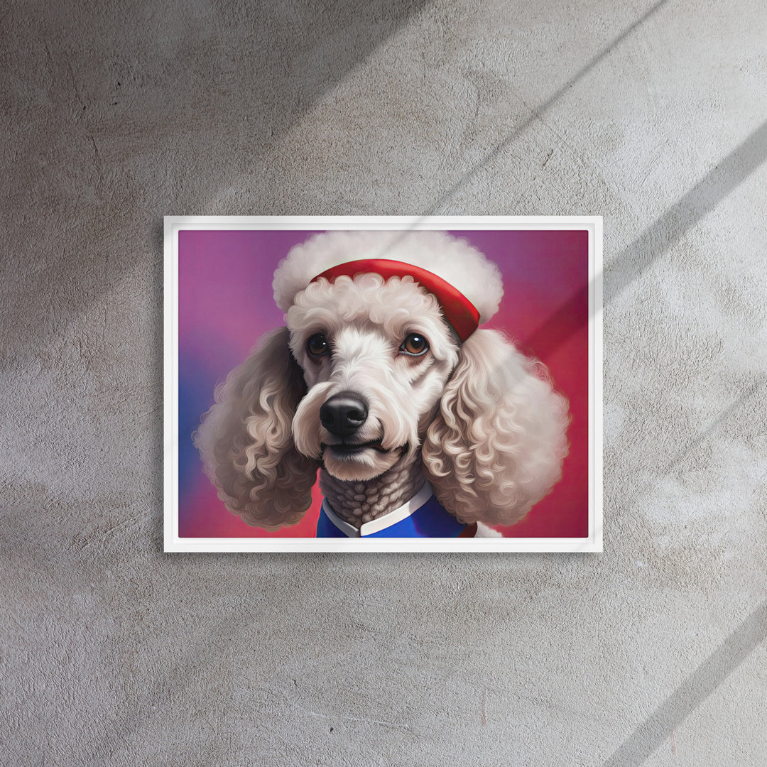 Poodle- Framed canvas