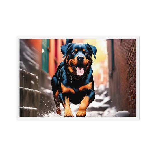 Rottweiler- Framed canvas v2