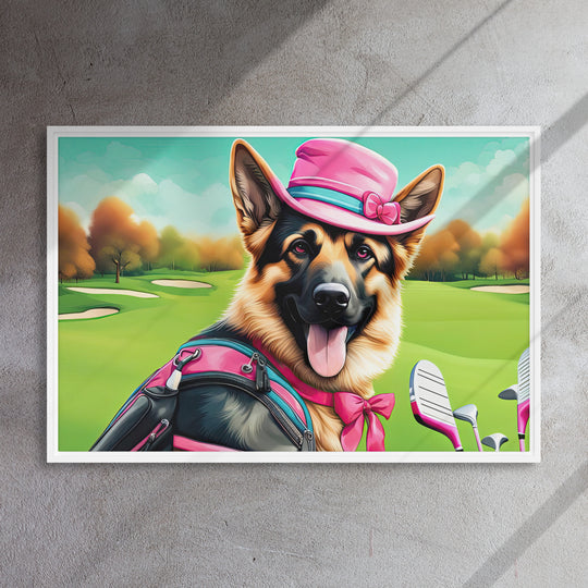 German Shepherd- Framed canvas v2