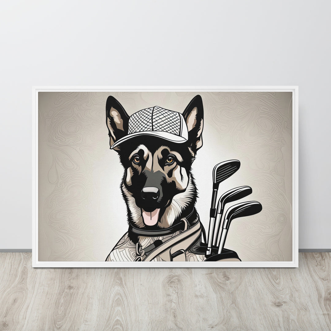 German Shepherd- Framed canvas v4