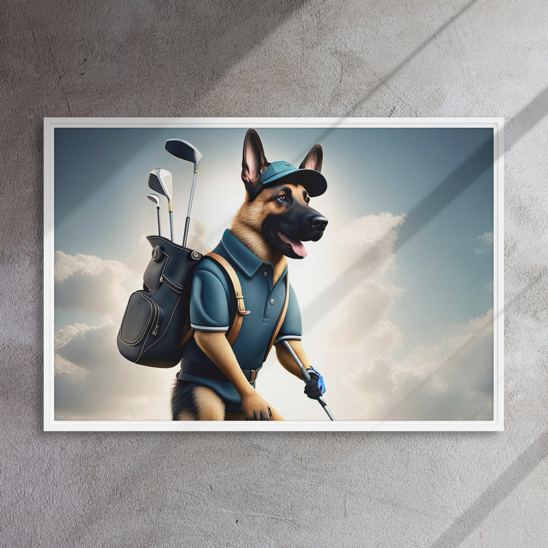 German Shepherd- Framed canvas v5