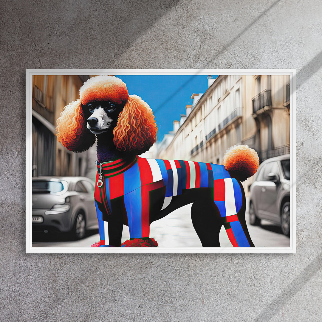 Poodle- Framed canvas v2