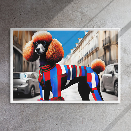 Poodle- Framed canvas v2