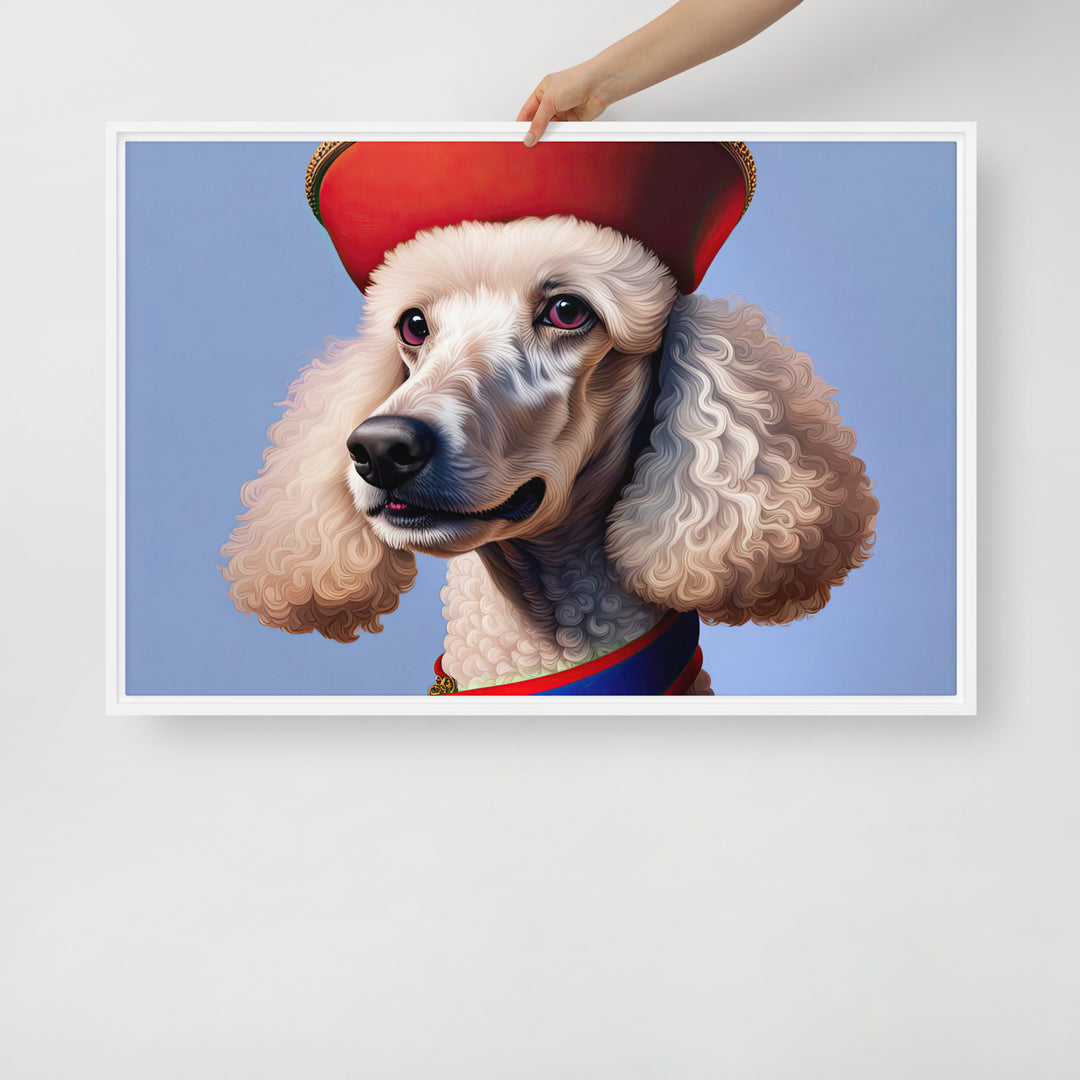 Poodle- Framed canvas v4