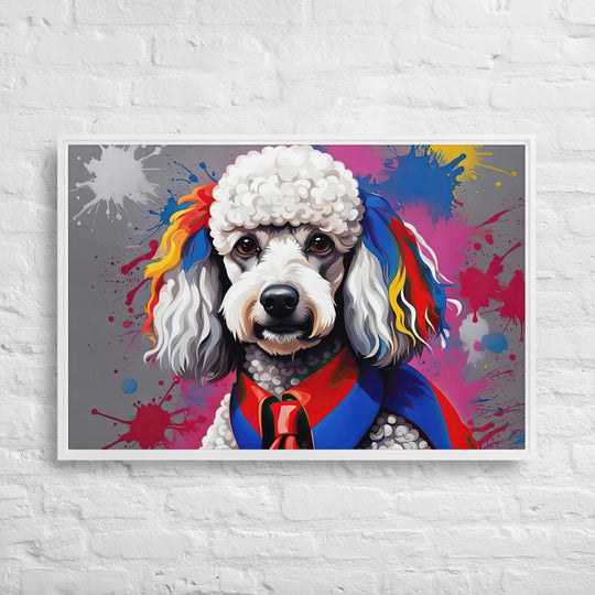 Poodle- Framed canvas v5
