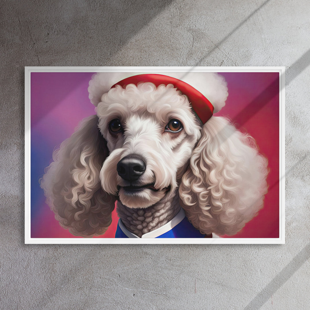Poodle- Framed canvas