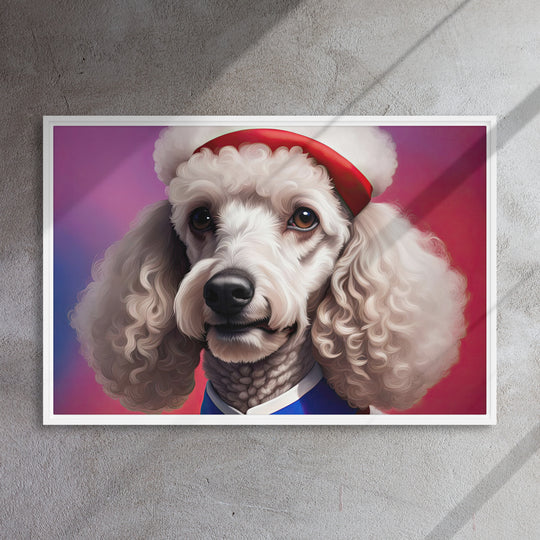 Poodle- Framed canvas