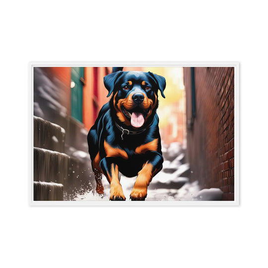 Rottweiler- Framed canvas v2