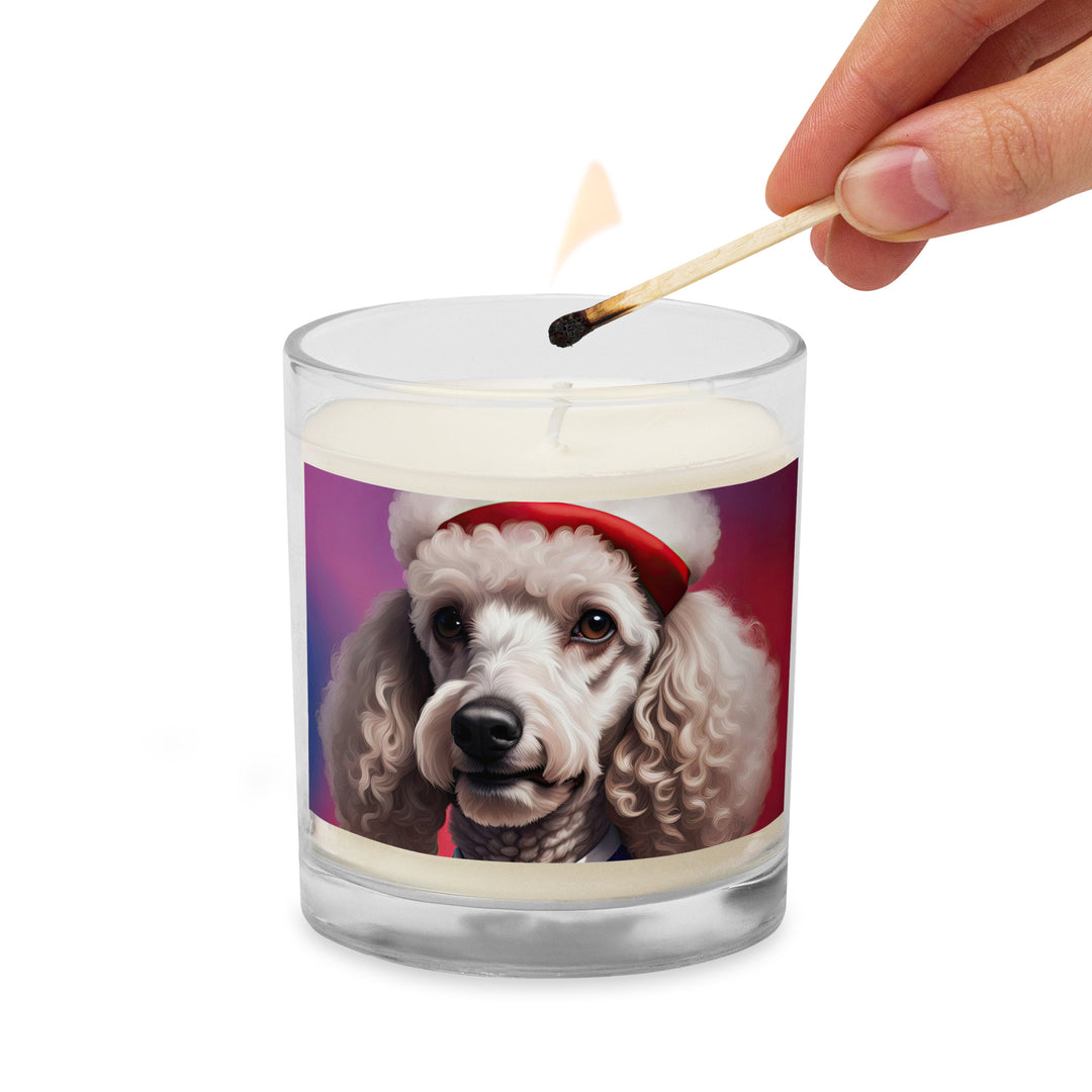 Poodle- Glass jar soy wax candle