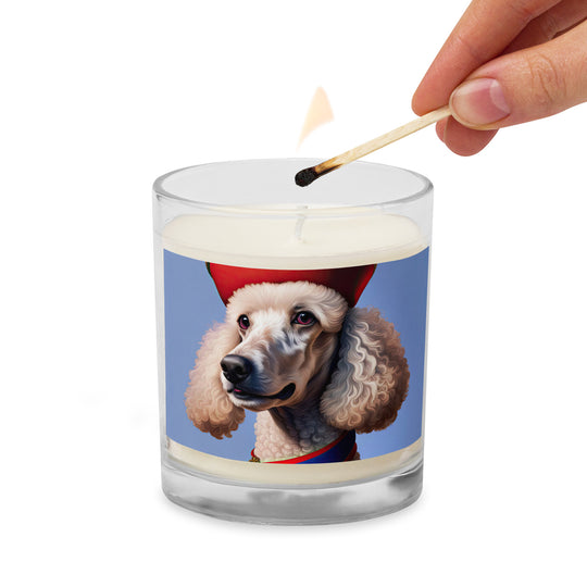 Poodle- Glass jar soy wax candle v4