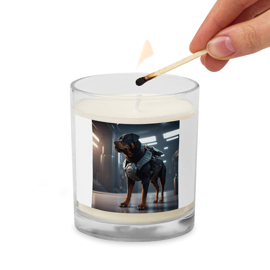 Rottweiler- Glass jar soy wax candle v4