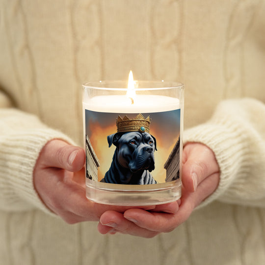 Glass jar soy wax candle-Cane Corso