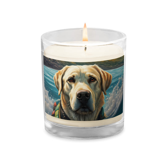 Glass jar soy wax candle-Labrador Retriever V4