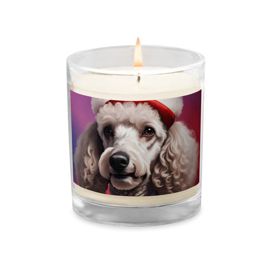 Poodle- Glass jar soy wax candle