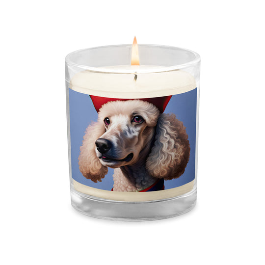 Poodle- Glass jar soy wax candle v4