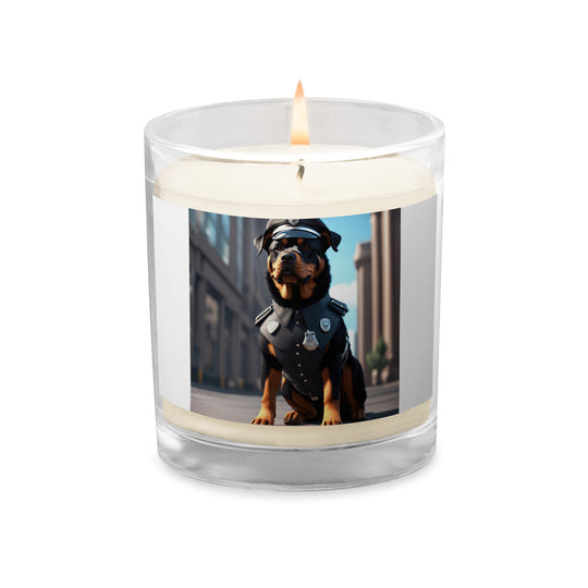 Rottweiler- Glass jar soy wax candle v3