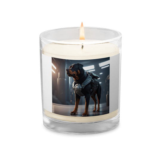 Rottweiler- Glass jar soy wax candle v4