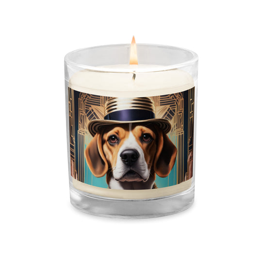 Beagle- Glass jar soy wax candle v2