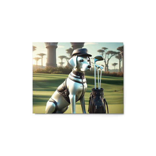 Metal prints-Labrador Retriever Golfer V18