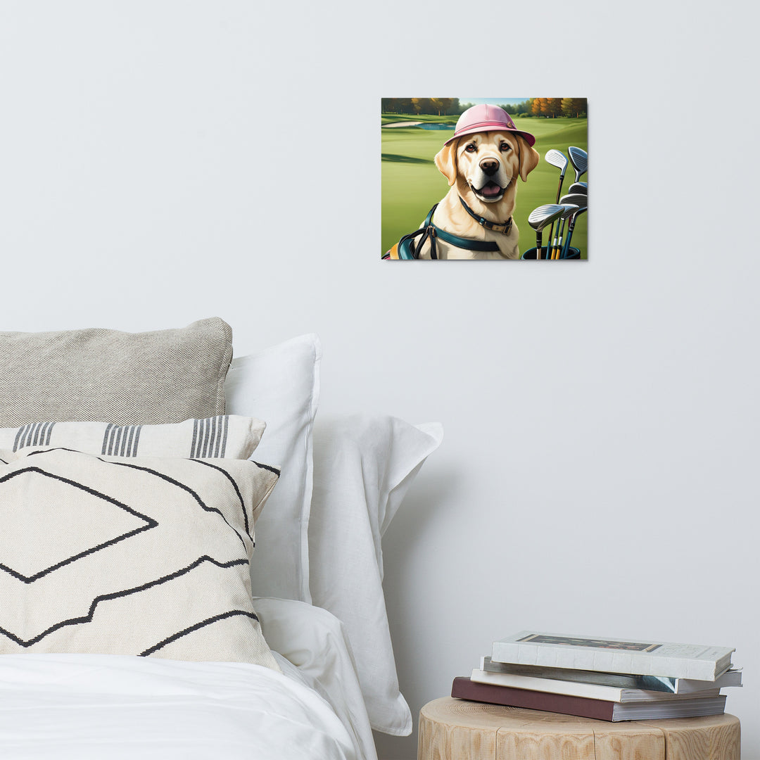 Metal prints-Labrador Retriever Golfer V19