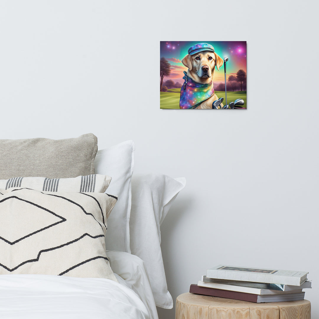 Metal prints-Labrador Retriever Golfer V21