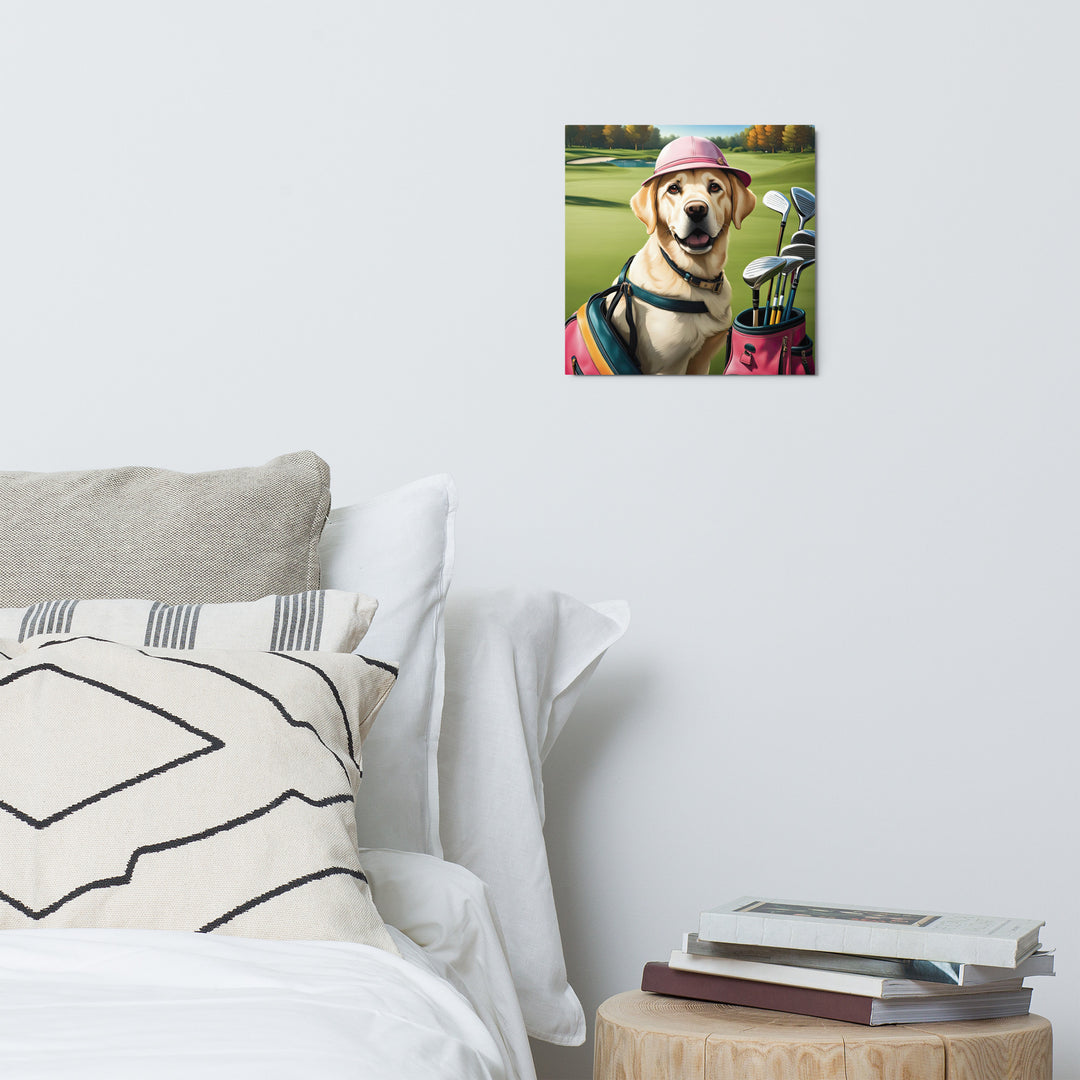 Metal prints-Labrador Retriever Golfer V19