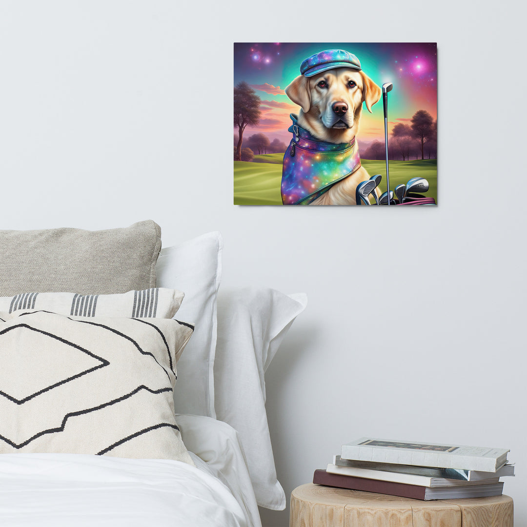 Metal prints-Labrador Retriever Golfer V21