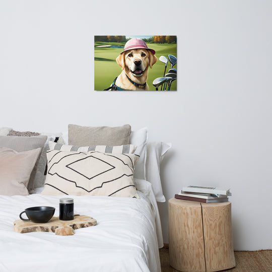 Metal prints-Labrador Retriever Golfer V19