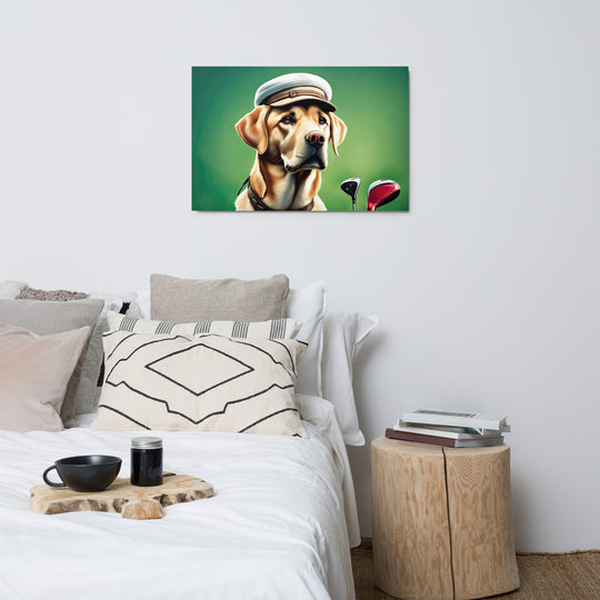 Metal prints-Labrador Retriever Golfer V3