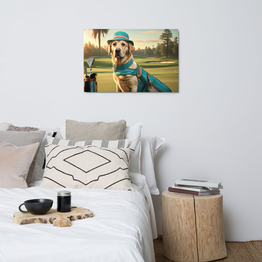 Metal prints-Labrador Retriever Golfer V12