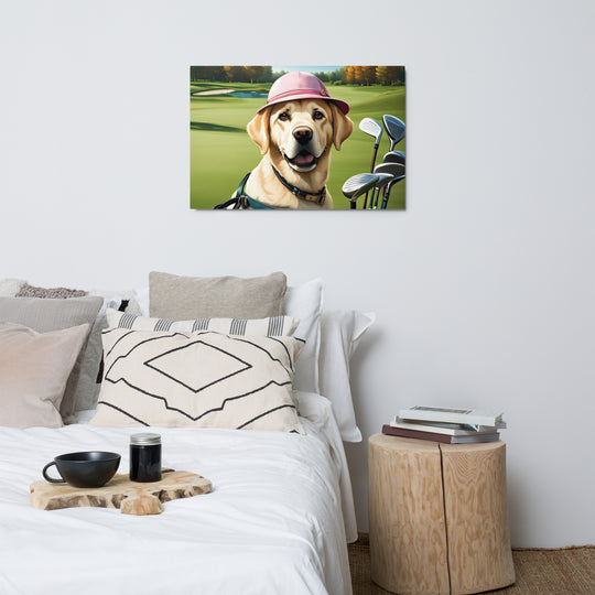 Metal prints-Labrador Retriever Golfer V19