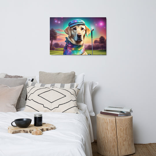 Metal prints-Labrador Retriever Golfer V21